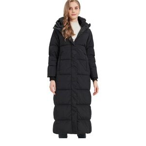 Women's Black Long Puffer Coat
